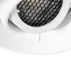 QAZQA Einbaustrahler|Wohnzimmerlampen*Moderner Einbaustrahler weiß GU10 rund randlos - Oneon Honey