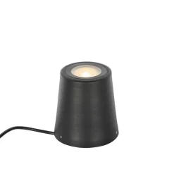 QAZQA Gartenbeleuchtung|Stehlampen Außen*Moderner Gartenstrahler schwarz rund IP65 - Lennard