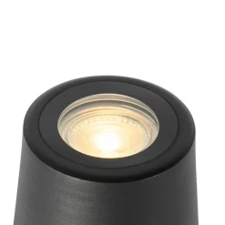 QAZQA Gartenbeleuchtung|Stehlampen Außen*Moderner Gartenstrahler schwarz rund IP65 - Lennard