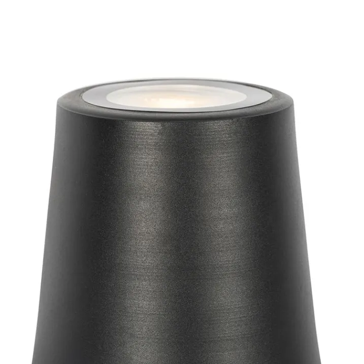 QAZQA Gartenbeleuchtung|Stehlampen Außen*Moderner Gartenstrahler schwarz rund IP65 - Lennard