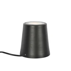 QAZQA Gartenbeleuchtung|Stehlampen Außen*Moderner Gartenstrahler schwarz rund IP65 - Lennard