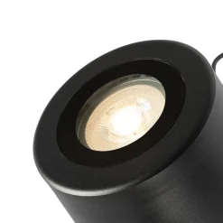 QAZQA Gartenbeleuchtung|Stehlampen Außen*Moderner Gartenstrahler schwarz rund IP65 AR111 - Lennard