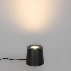 QAZQA Gartenbeleuchtung|Stehlampen Außen*Moderner Gartenstrahler schwarz rund IP65 AR111 - Lennard