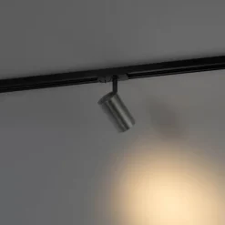 QAZQA Schlafzimmerlampen|Küchenlampen*Moderner Gunmetal-Strahler für 1-phasiges Schienensystem - Iconic Jeana