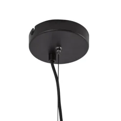 QAZQA Led-Kronleuchter|Kronleuchter*Moderner Kronleuchter schwarz mit Rauchglas 9-flammig - Laura