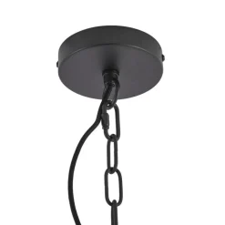 QAZQA Esszimmerlampen|Led-Kronleuchter*Moderner Kronleuchter Schwarz mit Rauchglas 9-flammig - Amel