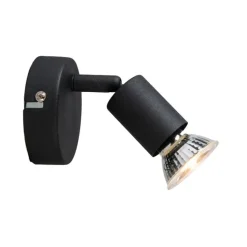 QAZQA Wandstrahler|Deckenstrahler*Moderner, neigbarer Deckenstrahler schwarz - Jeany