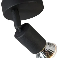 QAZQA Wandstrahler|Deckenstrahler*Moderner, neigbarer Deckenstrahler schwarz - Jeany