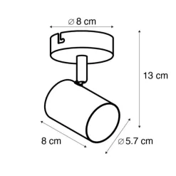 QAZQA Schlafzimmerlampen|Küchenlampen*Moderner, neigbarer Deckenstrahler weiß - Jeana