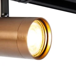 QAZQA Deckenstrahler|Aufbaustrahler*Moderner 1-Phasen-Schienenstrahler dunkelbronze - Jeana