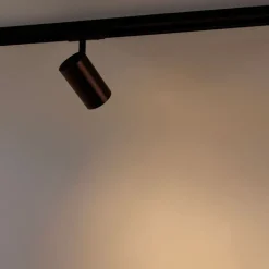 QAZQA Deckenstrahler|Aufbaustrahler*Moderner 1-Phasen-Schienenstrahler dunkelbronze - Jeana