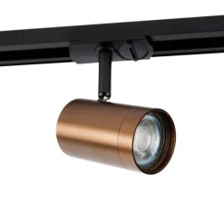 QAZQA Deckenstrahler|Aufbaustrahler*Moderner 1-Phasen-Schienenstrahler dunkelbronze - Jeana