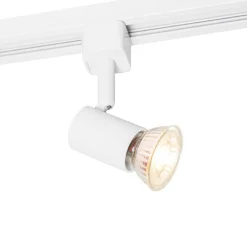 QAZQA Deckenstrahler|Aufbaustrahler*Moderner 1-Phasen-Strahler für Schienensystem weiß - Iconic Jeany