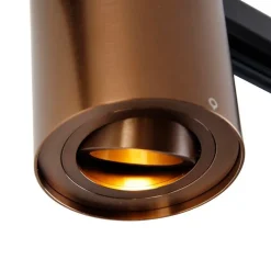 QAZQA Schlafzimmerlampen|Küchenlampen*Moderner 1-phasiger Schienenstrahler Dunkelbronze - Iconic Rondoo Up