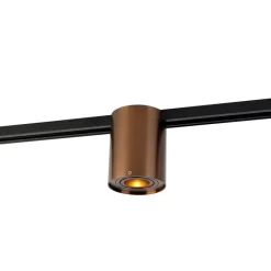 QAZQA Schlafzimmerlampen|Küchenlampen*Moderner 1-phasiger Schienenstrahler Dunkelbronze - Iconic Rondoo Up