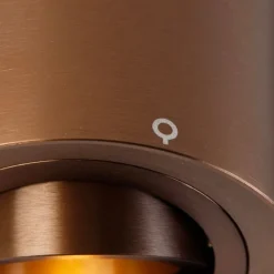 QAZQA Schlafzimmerlampen|Küchenlampen*Moderner 1-phasiger Schienenstrahler Dunkelbronze - Iconic Rondoo Up