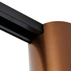 QAZQA Schlafzimmerlampen|Küchenlampen*Moderner 1-phasiger Schienenstrahler Dunkelbronze - Iconic Rondoo Up