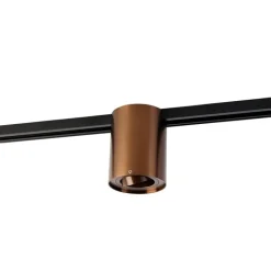 QAZQA Schlafzimmerlampen|Küchenlampen*Moderner 1-phasiger Schienenstrahler Dunkelbronze - Iconic Rondoo Up