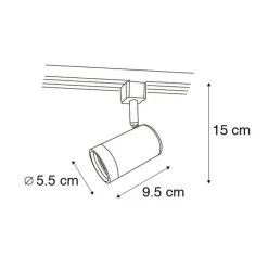 QAZQA Schlafzimmerlampen|Küchenlampen*Moderner 1-phasiger Schienenstrahler weiß - Iconic Jeana