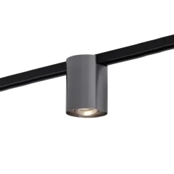 QAZQA Deckenstrahler|Aufbaustrahler*Moderner 1-phasiger Schienenstrahler Gunmetal - Iconic Rondoo Up