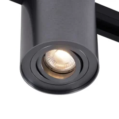 QAZQA Deckenstrahler|Aufbaustrahler*Moderner 1-phasiger Schienenstrahler Gunmetal - Iconic Rondoo Up