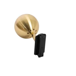 QAZQA Deckenstrahler|Aufbaustrahler*Moderner 1-phasiger Schienenstrahler schwarz mit Gold - Iconic Gissi