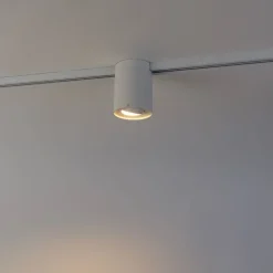 QAZQA Schlafzimmerlampen|Küchenlampen*Moderner 1-phasiger Schienenspot weiß - Iconic Rondoo Up