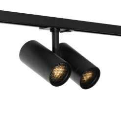 QAZQA Schlafzimmerlampen|Küchenlampen*Moderner 1-phasiger Stromschienenstrahler schwarz 2-Licht - Iconic Scopio