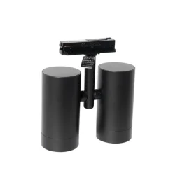 QAZQA Schlafzimmerlampen|Küchenlampen*Moderner 1-phasiger Stromschienenstrahler schwarz 2-Licht - Iconic Scopio