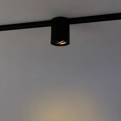 QAZQA Schlafzimmerlampen|Küchenlampen*Moderner 1-phasiger Stromschienenstrahler schwarz - Iconic Rondoo Up