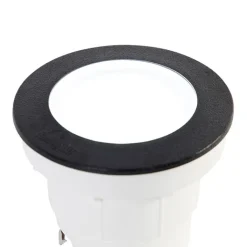 QAZQA Gartenbeleuchtung|Badezimmerlampen*Moderner runder Bodenstrahler für den Außenbereich in Schwarz – Ceci