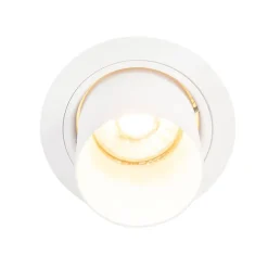 QAZQA Schlafzimmerlampen|Küchenlampen*Moderner runder Einbauspot kippbar weiß - Installa