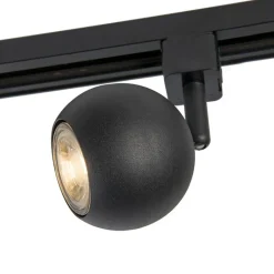 QAZQA Schlafzimmerlampen|Küchenlampen*Moderner Schienenstrahler Schwarz 1-phasig - Iconic Gissi