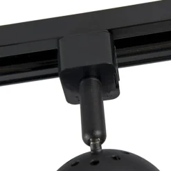 QAZQA Schlafzimmerlampen|Küchenlampen*Moderner Schienenstrahler Schwarz 1-phasig - Iconic Gissi