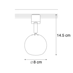 QAZQA Schlafzimmerlampen|Küchenlampen*Moderner Schienenstrahler Schwarz 1-phasig - Iconic Gissi