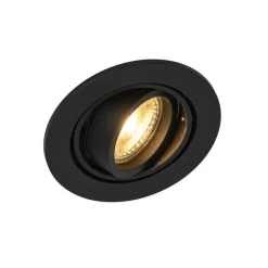 QAZQA Einbaustrahler|Wohnzimmerlampen*Moderner schwarzer Einbauplatz - Club