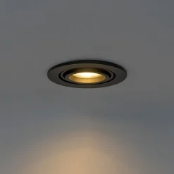 QAZQA Einbaustrahler|Wohnzimmerlampen*Moderner schwarzer Einbauplatz - Club