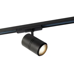 QAZQA Schlafzimmerlampen|Küchenlampen*Moderner schwarzer Schienenstrahler für 3-Phasen-Schiene inkl. LED - 3-Phasen-Ruler