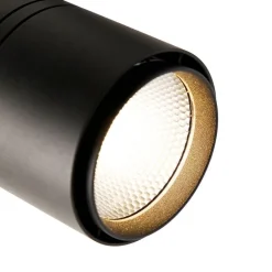 QAZQA Schlafzimmerlampen|Küchenlampen*Moderner schwarzer Schienenstrahler für 3-Phasen-Schiene inkl. LED - 3-Phasen-Ruler