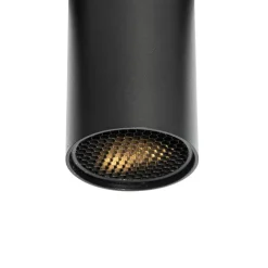 QAZQA Deckenstrahler|Aufbaustrahler*Moderner schwarzer Strahler für 1-Phasen-Schienensystem GU10 35mm - Iconic Ruby Honey