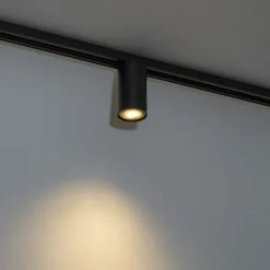 QAZQA Deckenstrahler|Aufbaustrahler*Moderner schwarzer Strahler für 1-Phasen-Schienensystem GU10 35mm - Iconic Ruby Honey