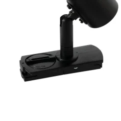 QAZQA Schlafzimmerlampen|Küchenlampen*Moderner schwarzer Strahler für 1-phasiges Schienensystem - Iconic Lava