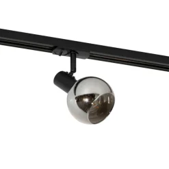 QAZQA Schlafzimmerlampen|Küchenlampen*Moderner schwarzer Strahler für 1-phasiges Schienensystem - Iconic Lava