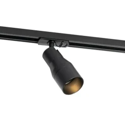 QAZQA Deckenstrahler|Aufbaustrahler*Moderner schwarzer Strahler für 1-phasiges Schienensystem - Iconic Kohua