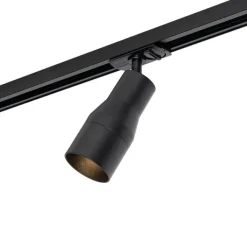 QAZQA Deckenstrahler|Aufbaustrahler*Moderner schwarzer Strahler für 1-phasiges Schienensystem - Iconic Kohua