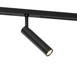 QAZQA Schlafzimmerlampen|Küchenlampen*Moderner schwarzer Strahler für 1-phasiges Schienensystem - Slimline Uzzy