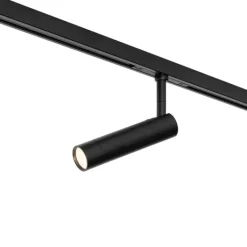 QAZQA Schlafzimmerlampen|Küchenlampen*Moderner schwarzer Strahler für 1-phasiges Schienensystem - Slimline Uzzy