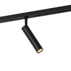 QAZQA Schlafzimmerlampen|Küchenlampen*Moderner schwarzer Strahler für 1-phasiges Schienensystem - Slimline Uzzy