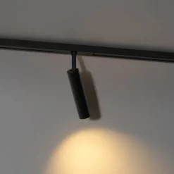 QAZQA Schlafzimmerlampen|Küchenlampen*Moderner schwarzer Strahler für 1-phasiges Schienensystem - Slimline Uzzy
