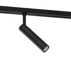 QAZQA Schlafzimmerlampen|Küchenlampen*Moderner schwarzer Strahler für 1-phasiges Schienensystem - Slimline Uzzy